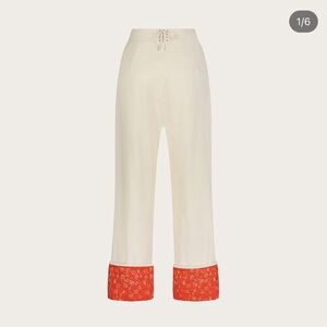 Good Alma white cotton twill trousers XS